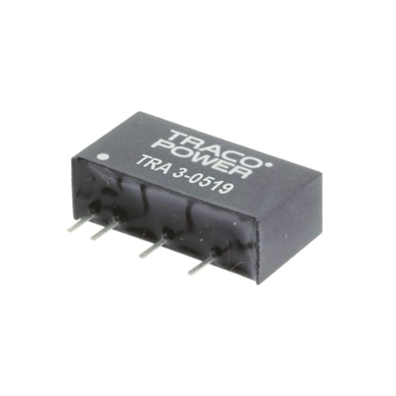 1 pcs - TRACOPOWER TRA 3 DC-DC Converter, 12V dc/ 250mA Output, 10.8 - 13.2 V dc Input, 3W, Through Hole, +85°C Max Temp