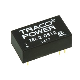 1 pcs - TRACOPOWER TEL 2 DC-DC Converter, 12V dc/ 165mA Output, 4.5 - 9 V dc Input, 2W, Through Hole, +75°C Max Temp