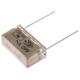 5 pcs - KEMET PME261 Paper Capacitor, 660 V ac, 1500V dc, ±20%, 47nF, Through Hole