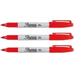12 pcs - Sharpie Fine Tip Red Marker Pen