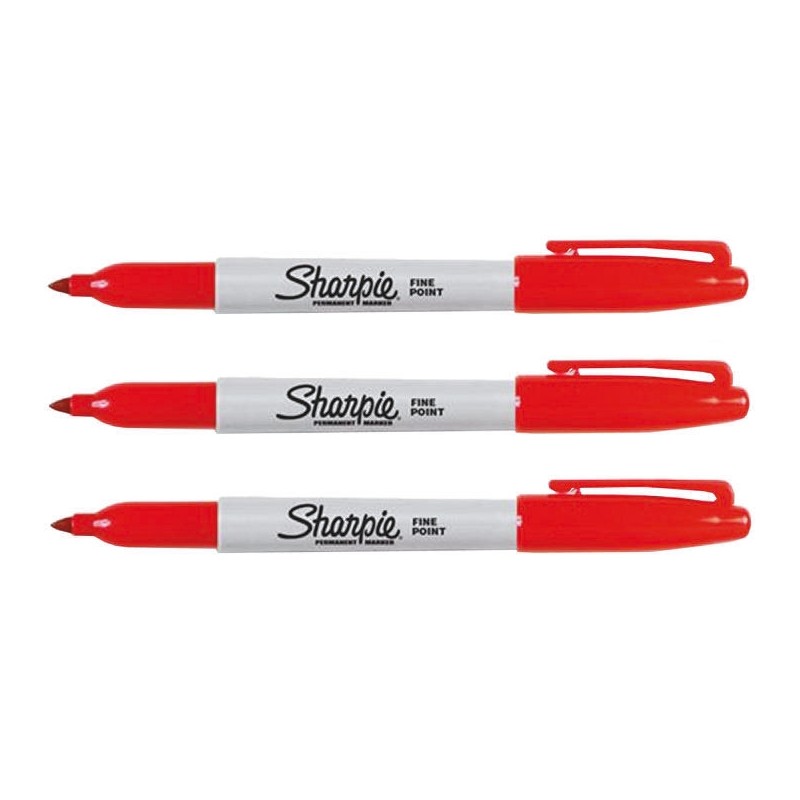 12 pcs - Sharpie Fine Tip Red Marker Pen