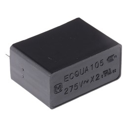 5 pcs - Panasonic ECQUA Polypropylene Film Capacitor, 275V ac, ±20%, 1μF, Through Hole