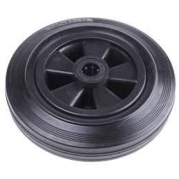 1 pcs - Guitel Hervieu Black Rubber Ageing Resistant Trolley Wheel, 200kg