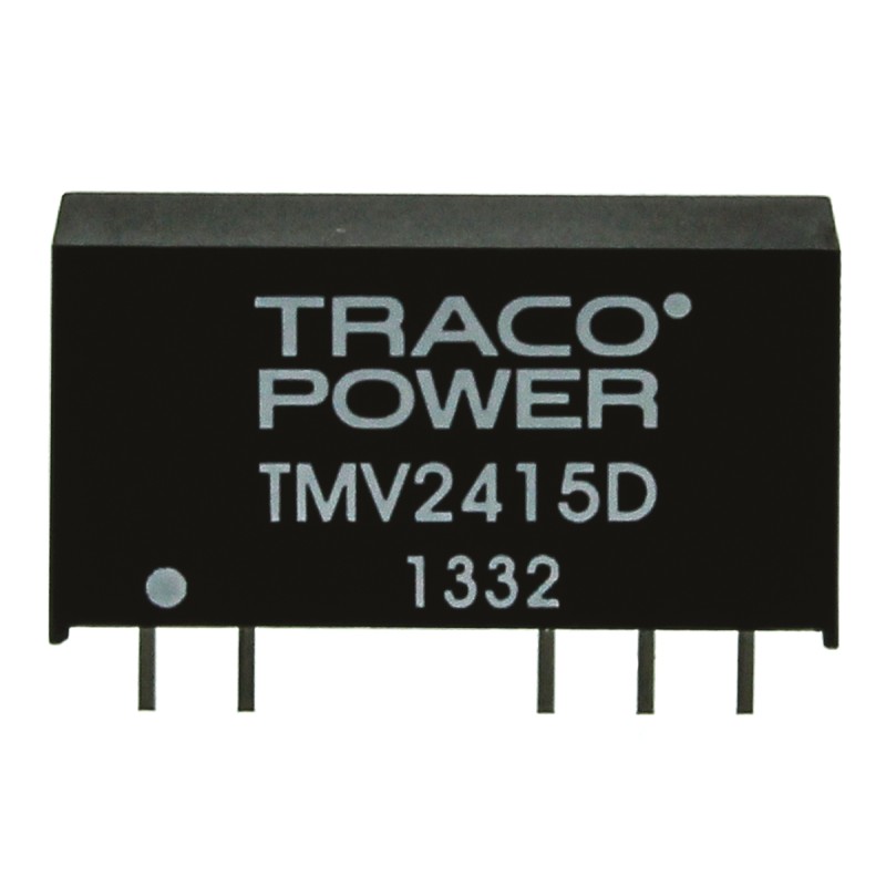 1 pcs - TRACOPOWER TMV DC-DC Converter, ±15V dc/ ±30mA Output, 21.6 - 26.4 V dc Input, 1W, Through Hole, +85°C Max Temp