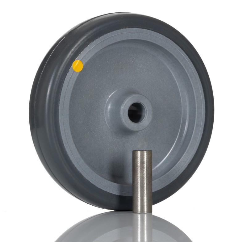 1 pcs - RS PRO Black Rubber Anti-Static Trolley Wheel, 60kg