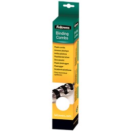 25 pcs - Fellowes White A4 Binding Comb, 6mm Diameter