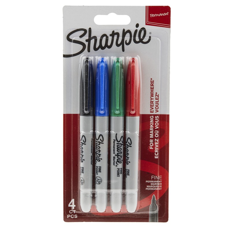 4 pcs - Sharpie Fine Tip Assorted Marker Pen