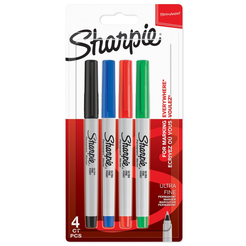 4 pcs - Sharpie Ultra Fine Tip Assorted Marker Pen