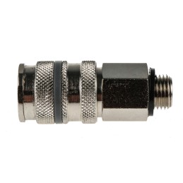 1 pcs - RS PRO Brass Male Pneumatic Quick Connect Coupling, R 1/4 Male Threaded