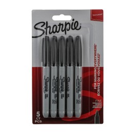 5 pcs - Sharpie Fine Tip Black Marker Pen