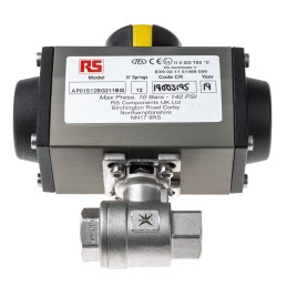 1 pcs - RS PRO Ball type Pneumatic Actuated Valve, BSP 1/2in, 1000 psi