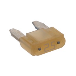 10 pcs : 0MIN025.V - FUSE AUTO 25A 32VAC 32VDC BLADE