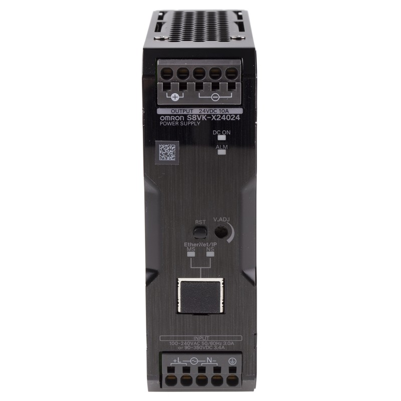 1 pcs - Omron S8VK-X Switch Mode DIN Rail Power Supply, 230V ac ac, dc Input, 24V dc dc Output, 10A Output, 240W