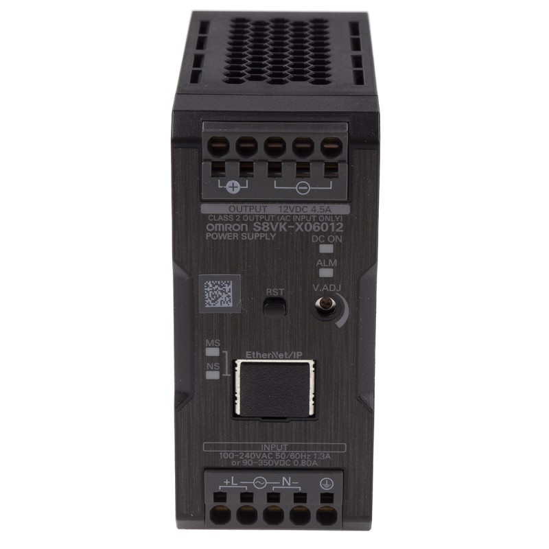 1 pcs - Omron S8VK-X Switch Mode DIN Rail Power Supply, 230V ac ac, dc Input, 12V dc dc Output, 4.5A Output, 60W