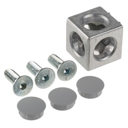 1 pcs - Bosch Rexroth M6 Corner Cube Kit Connecting Component, Strut Profile 30 mm, Groove Size 8mm