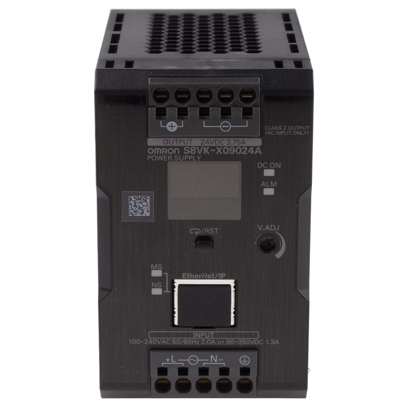 1 pcs - Omron S8VK-X Switch Mode DIN Rail Power Supply, 230V ac ac, dc Input, 24V dc dc Output, 3.75A Output, 90W