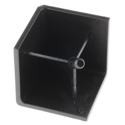 1 pcs - Bosch Rexroth Black Polypropylene Corner Bracket Cap, 30 x 30R Strut Profile, 8mm Groove