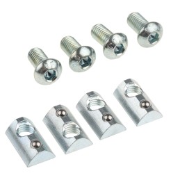 1 pcs - RS PRO Angle Bracket Connecting Component, Strut Profile 40 mm, Groove Size 8mm