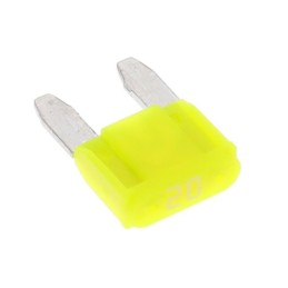 10 pcs : 0MIN020.MXGLO - FUSE AUTO 20A 32VAC 32VDC BLADE