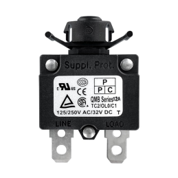 10 pcs : QMB-123-00ENN-3BA - CIR BRKR THRM 12A 250VAC 32VDC