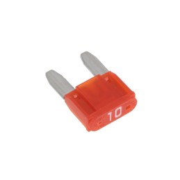 10 pcs : 0MIN010.HXGLO - FUSE AUTO 10A 32VAC 32VDC BLADE