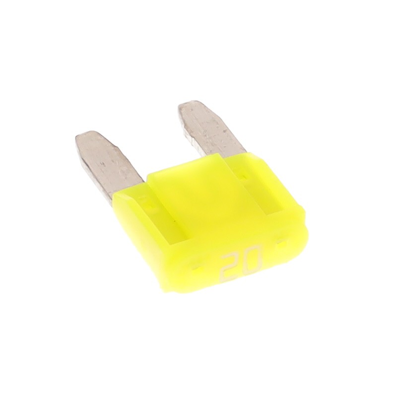 10 pcs : 0MIN020.HXGLO - FUSE AUTO 20A 32VAC 32VDC BLADE