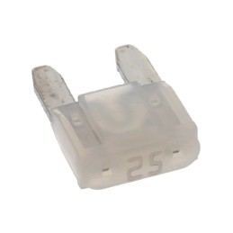 10 pcs : 0MIN025.HXGLO - FUSE AUTO 25A 32VAC 32VDC BLADE