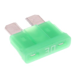 10 pcs : 0ATO030.HXGLO - FUSE AUTO 30A 32VAC/VDC BLADE
