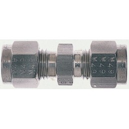 1 pcs - Parker Stainless Steel Pipe Fitting, Straight Union 7/16-20in