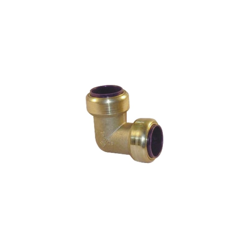 1 pcs - Pegler Yorkshire Brass Pipe Fitting, 90° Push Fit Elbow, Female to Female 22mm