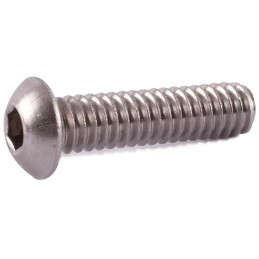 100 pcs - RS PRO Steel Hex Socket Button Screw, 10/24 x 1in