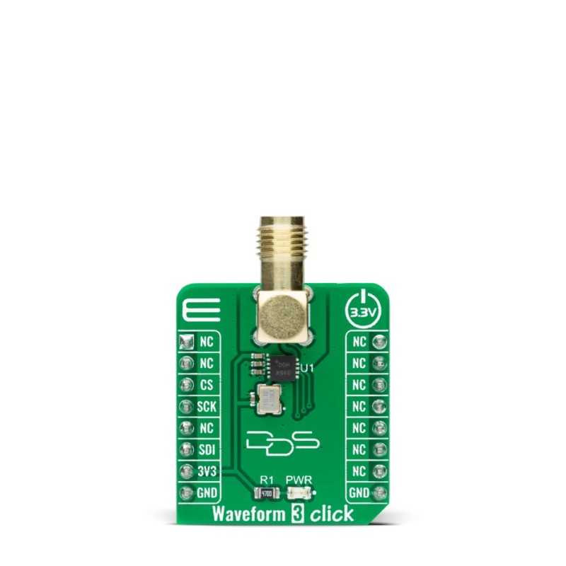 1 pcs - MikroElektronika MIKROE-4432, Waveform 3 Click Clock Generator for AD9837 for TDR applications