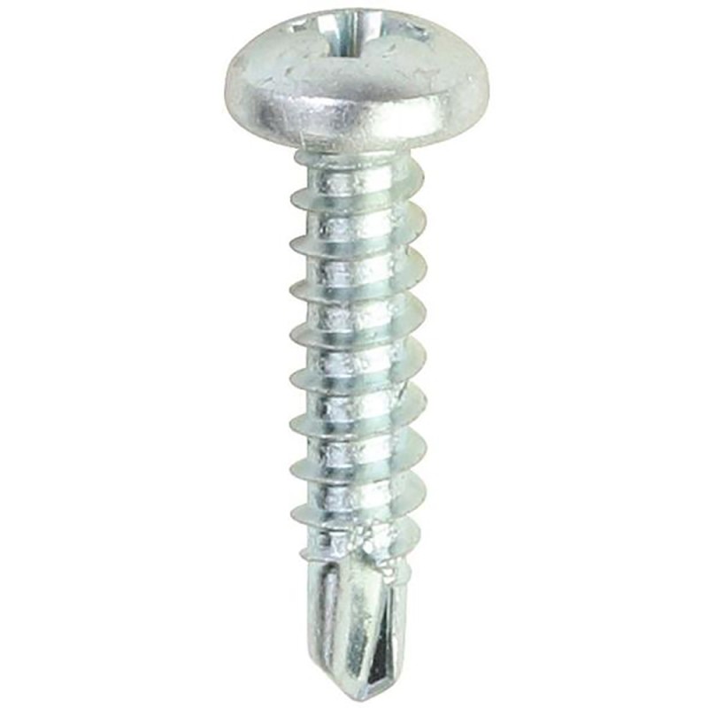 100 pcs - RS PRO Zinc Steel Self Drilling Screw x 1 1/4in Long