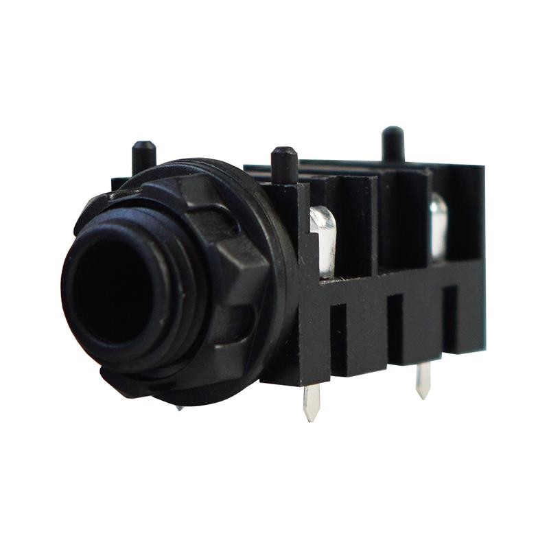 10 pcs : IO-TJ4HF - 4 PIN 1/4' JACK PCB FULL-THREADE