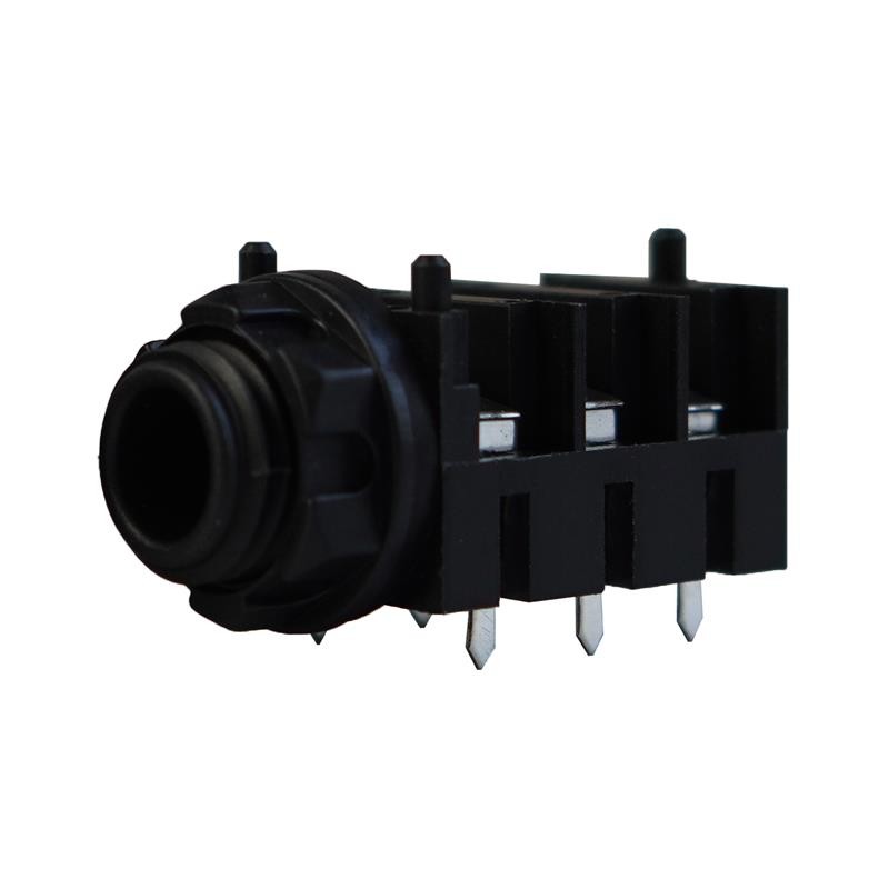 10 pcs : IO-TJ6HF - 6 PIN 1/4' JACK PCB FULL-THREADE