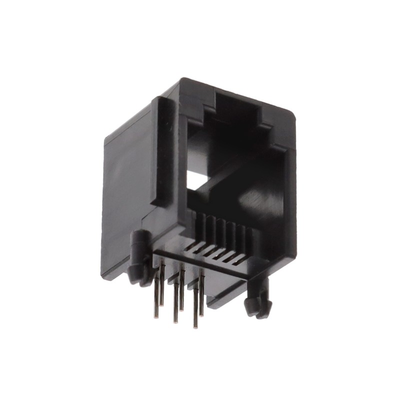 10 pcs : MJ3235-66-0 - 6P6C MOD JACK BLACK R/A TH TOP T