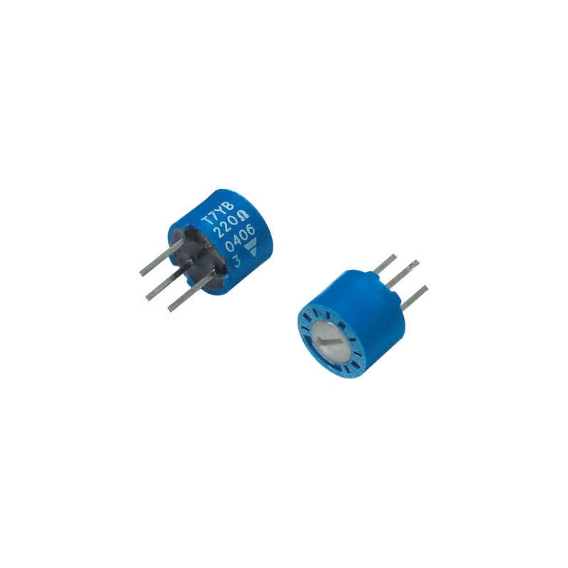 5 pcs - 4.7kΩ, Through Hole Trimmer Potentiometer 0.5W Top Adjust Vishay, T7