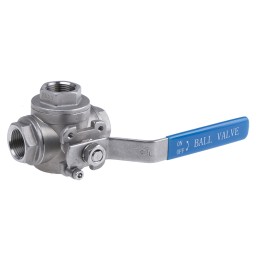 1 pcs - RS PRO Stainless Steel L Port, 3 Way, Ball Valve, BSPP 3/4in, 68bar Operating Pressure