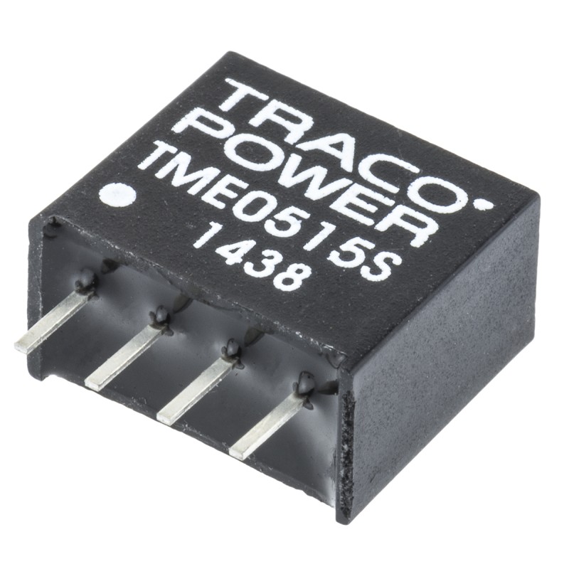 1 pcs - TRACOPOWER TME DC-DC Converter, 15V dc/ 65mA Output, 4.5 - 5.5 V dc Input, 1W, Through Hole, +85°C Max Temp
