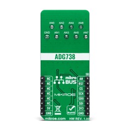 1 pcs - MikroElektronika MIKROE-4580, Analog MUX 3 Click Switches & Multiplexer Add On Board for mikroBUS socket for ADG738