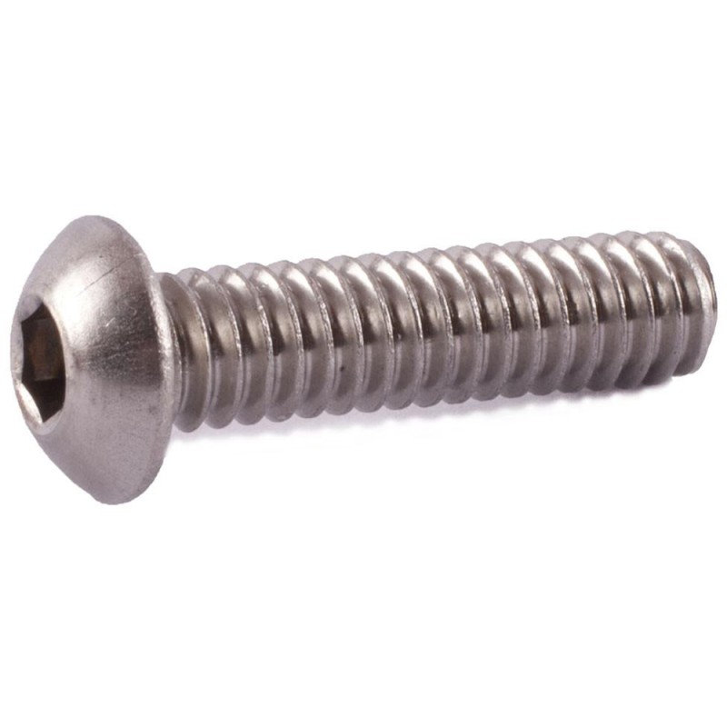 100 pcs - RS PRO Steel Hex Socket Button Screw, 6/32 x 3/4in