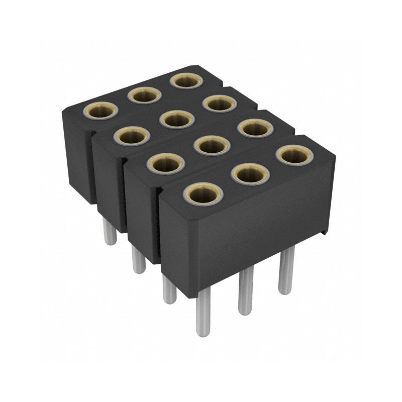 10 pcs : 805-87-012-10-012101 - CONN SOCKET 12POS 0.1 GOLD PCB