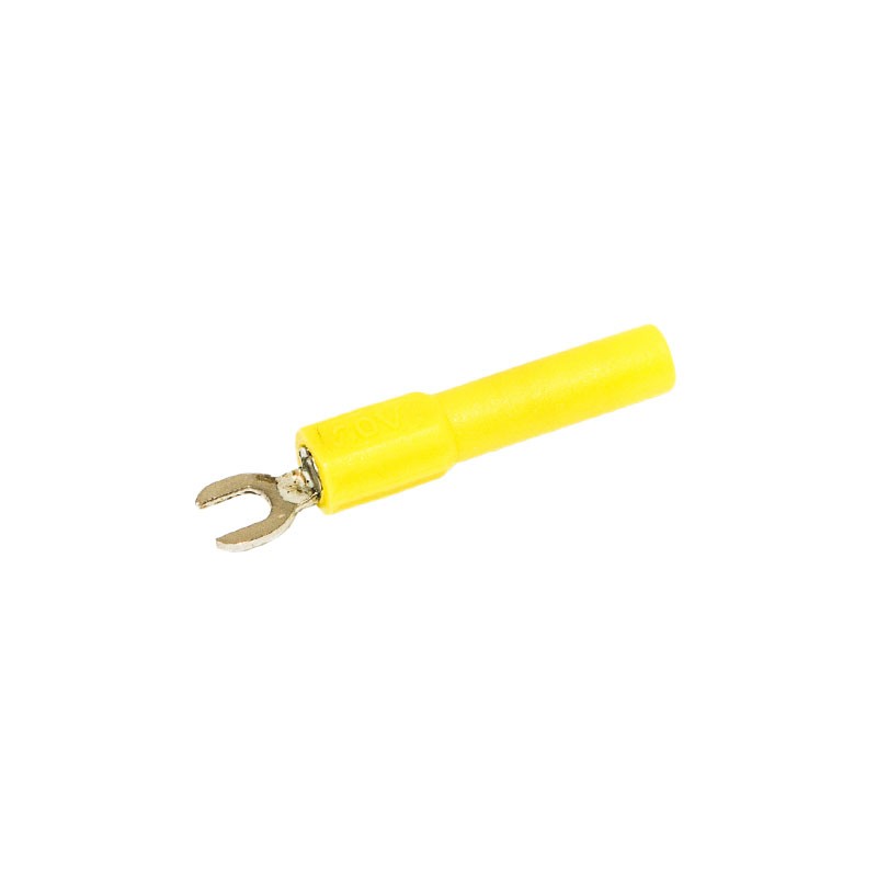 10 pcs : BU-30211-4 - ADAPT SPADE LUG TO BAN JACK YLW