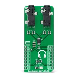 1 pcs - MikroElektronika MIKROE-4766, Headphone AMP Click Audio Amplifier mikroBus Click Board for mikroBUS socket for Audio