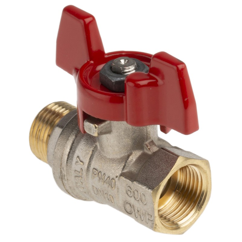 1 pcs - RS PRO Brass Full Bore, 2 Way, Ball Valve, BSPP 3/8in, 40 - 30bar Operating Pressure