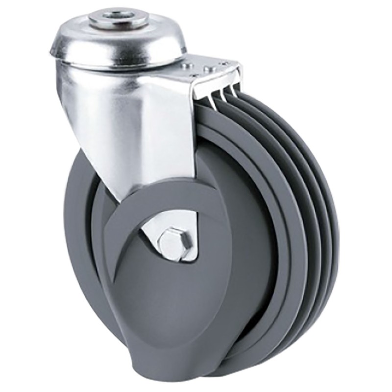 1 pcs - Tente Swivel Castor Wheel, 160kg Capacity, 125mm Wheel