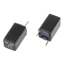 5 pcs - RS PRO Polystyrene Film Capacitor, 63V dc, ±1%, 3.3nF, Through Hole