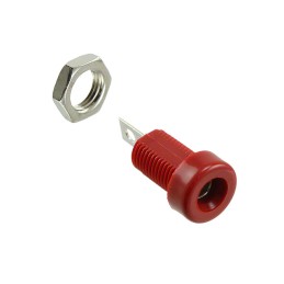10 pcs : 6091 - CONN BANANA JACK SOLDER TABS RED