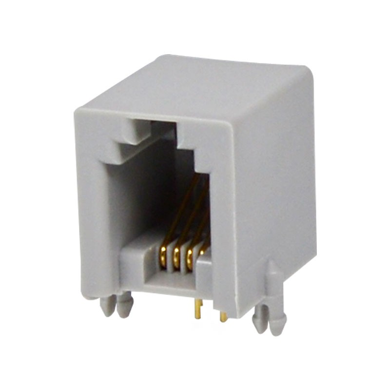 10 pcs : GLX-N-44 - CONN MOD JACK 4P4C R/A UNSHLD