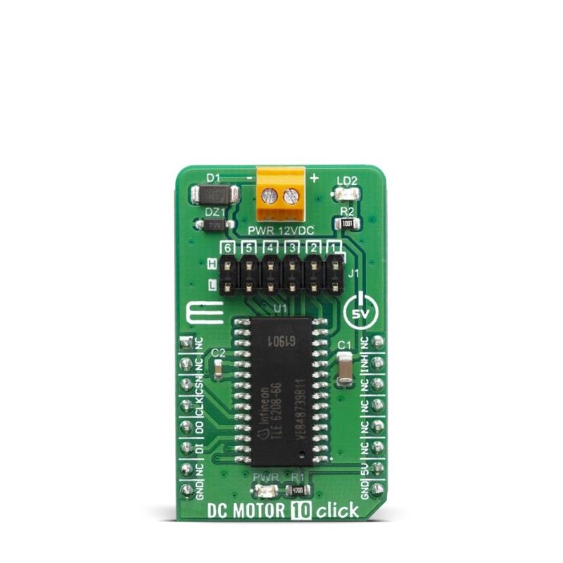 1 pcs - MikroElektronika DC Motor 10 Click DC Motor Driver for TLE 6208-6 G